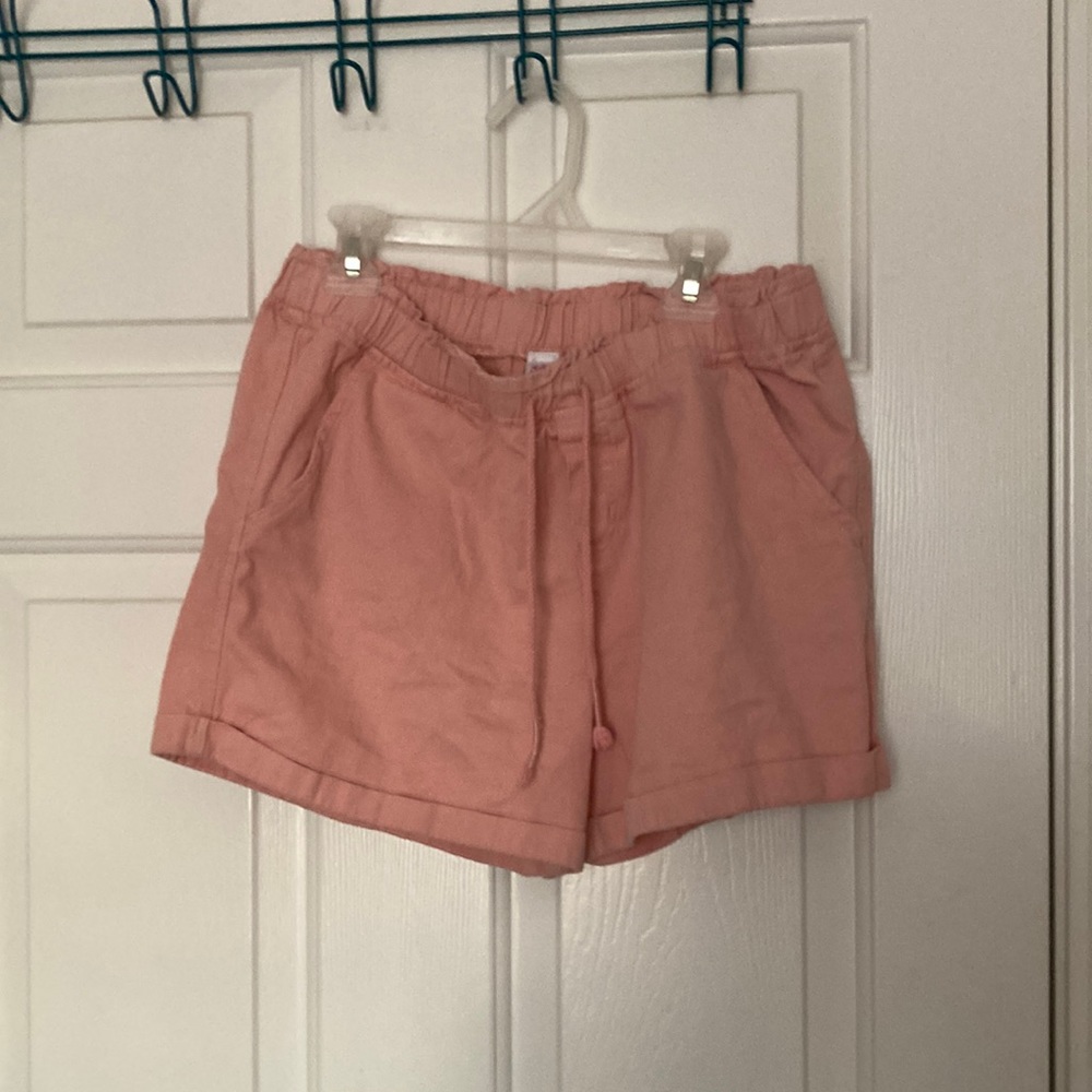 Girls pink drawstring shorts